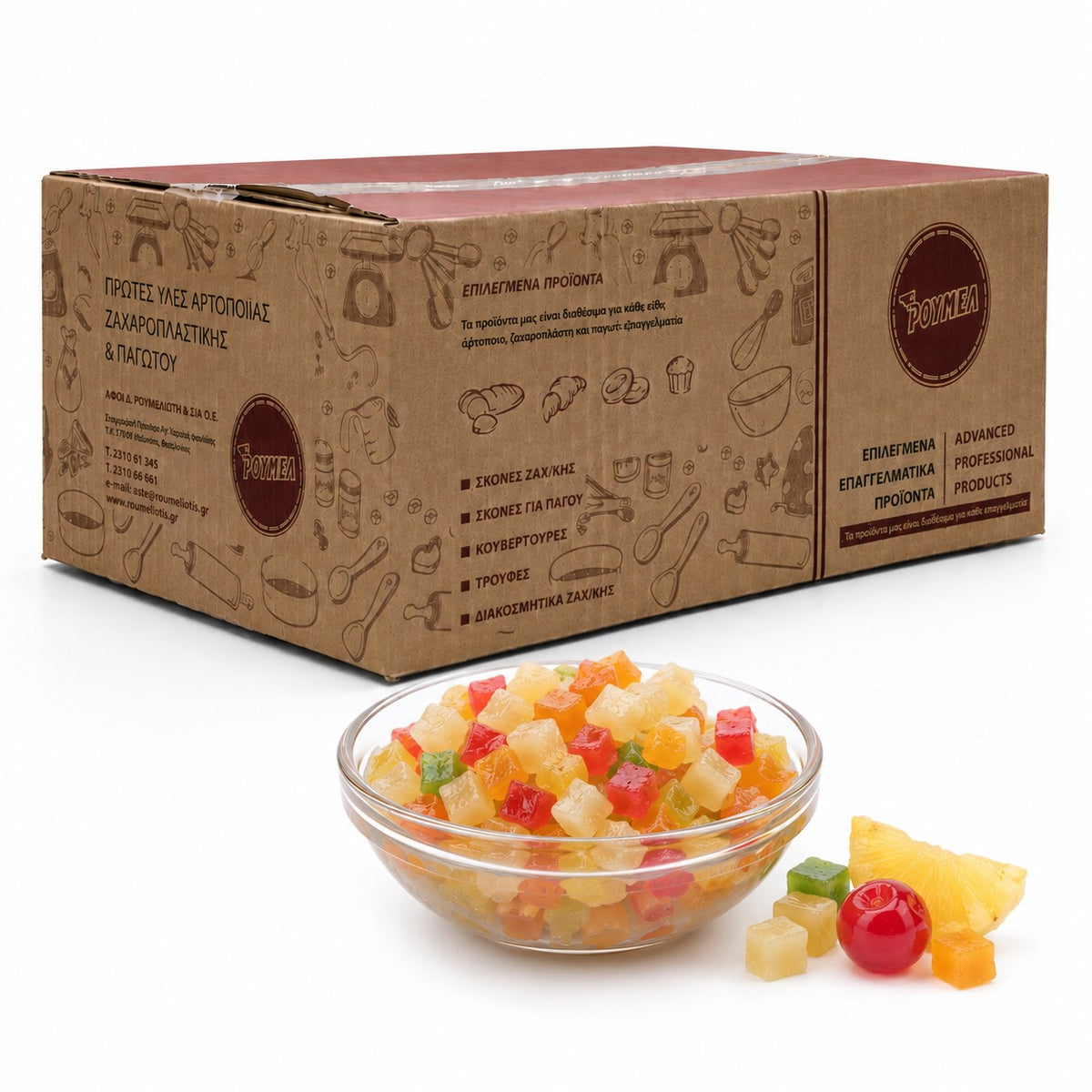 RUMEL COCKTAIL CUBES (ORANGE-BITTER ORANGE-BERGAMOT) DRY 5kg.